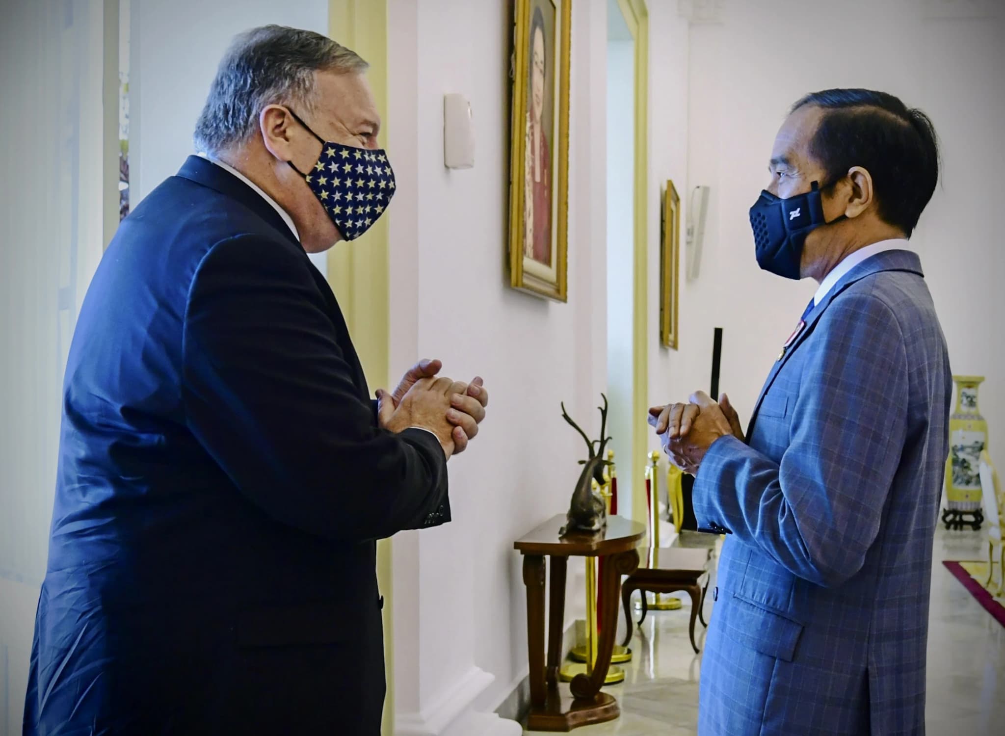 โจโค วิโดโด ไมก์ ปอมเอโอ สหรัฐฯ อินโดนีเซีย AFP1163