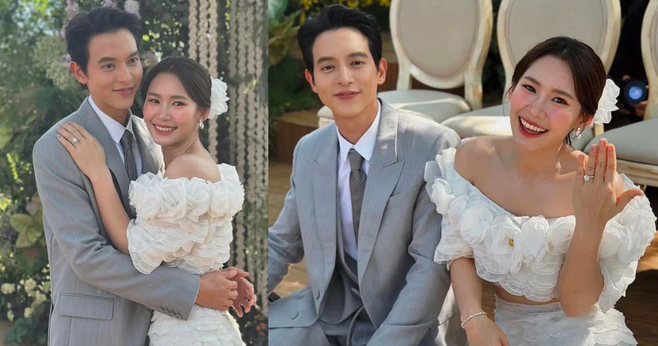 เจมส์ จิรายุ - โฟม ถือฤกษ์ดีจูงมือวิวาห์หวาน ท่ามกลางบรรยากาศสุดอบอุ่น